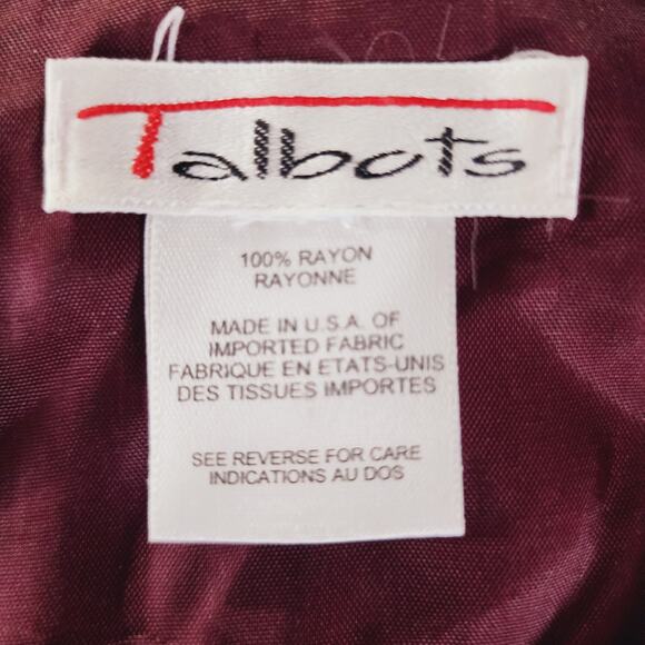 Talbots Brown Cream Sheer Overlay Maxi Dress - Picture 5 of 5